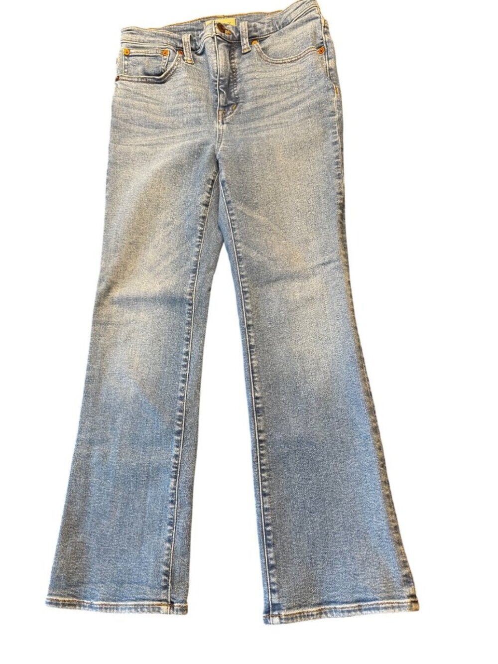 Madewell Cali Demi-Boot Jeans Size 26 Light Wash Denim Cropped Inseam 25